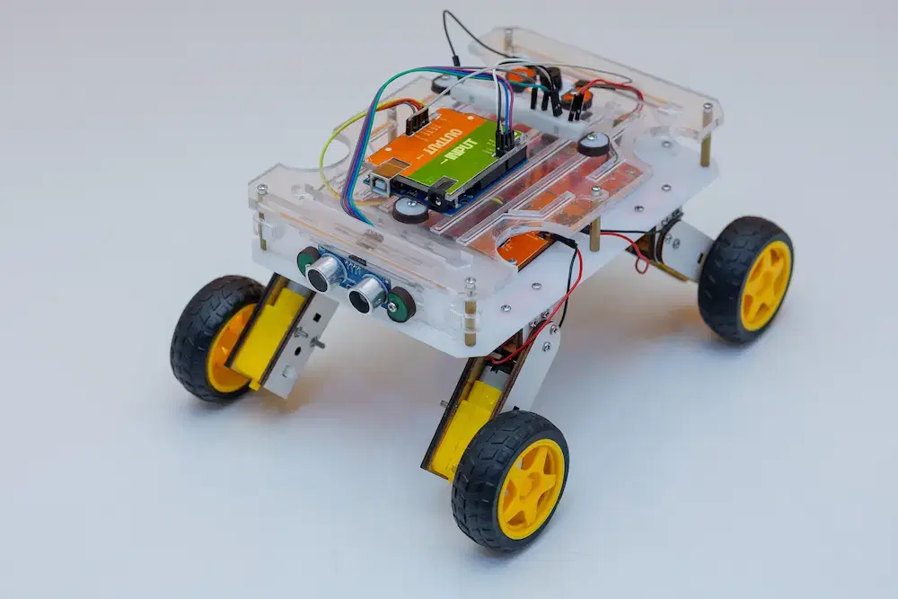 Assembled Dext robot, side angle