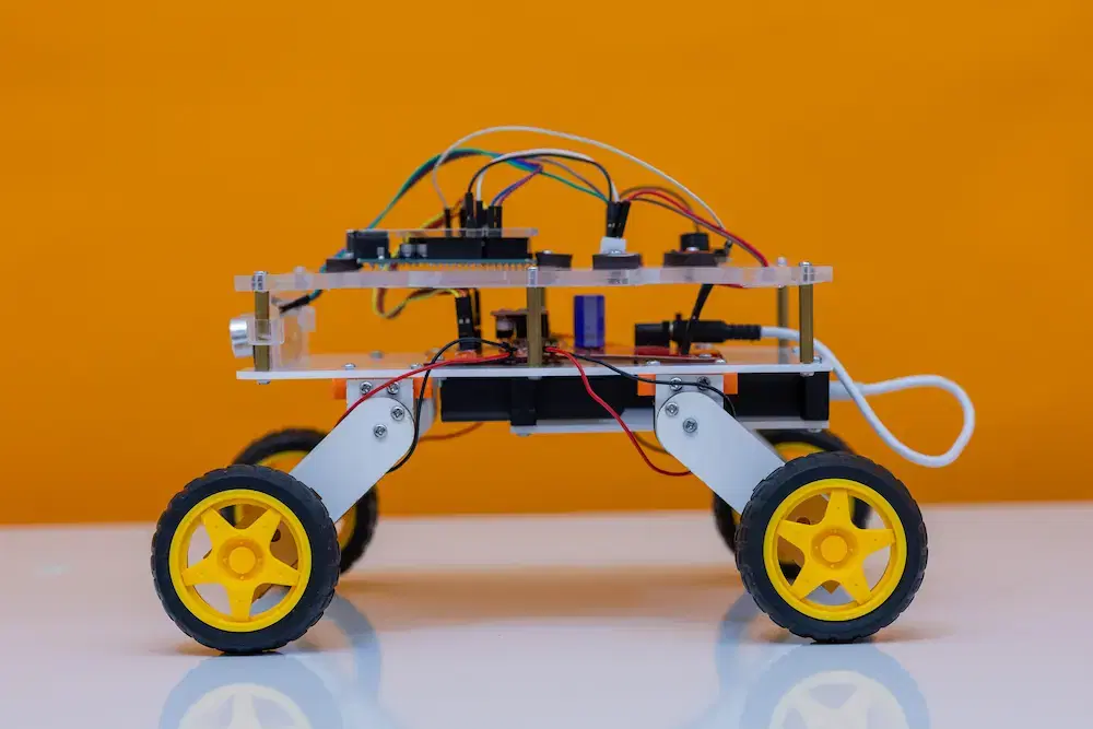 Assembled Dext robot, profile view